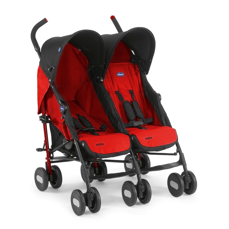 Echo Twin Stroller (Garnet, Red) image number null